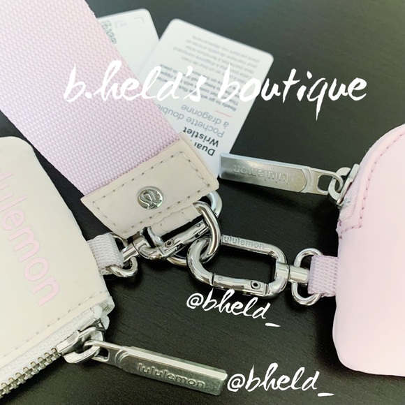 lululemon Dual Pouch Wristlet in White Opal/Meadowsweet Pink OS Brand New NWT - Picture 12 of 15
